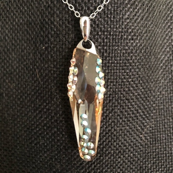New Preciosa Excellente 925RH crystal necklace - Picture 1 of 8